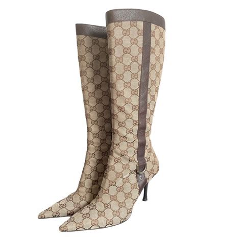 gucci.combat boots|gucci monogram thigh high boots.